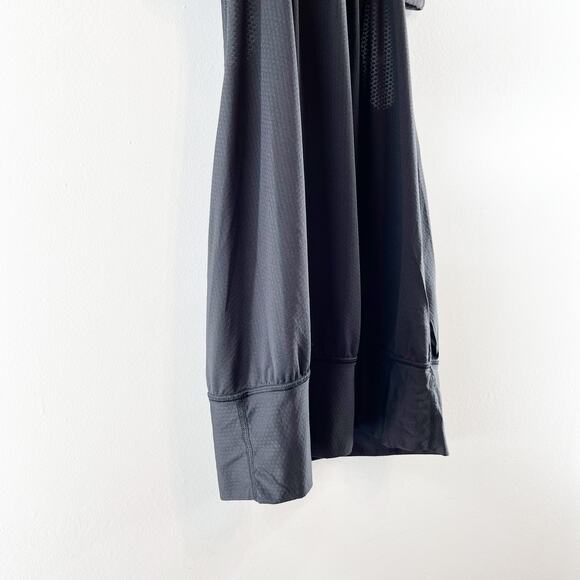 Lululemon No Limits Sleeveless Mesh Long Tank Top with Shelf Bra Black 4 - Picture 9 of 11